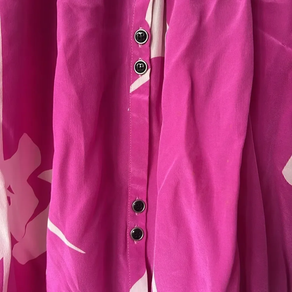 Yumi Kim 100% Silk Shirt - Size Small - BRAND NEW - NWT Pink 3/4 Sleeve Shirt